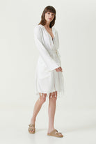 Irya-Serene Peştamal Kadın Bornoz Kahve Örgü Ajur-Elbise-3-Milagron.com