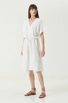 Irya-Serene Uzun Plaj Elbisesi Kahve Örgü Ajur-Elbise-1-Milagron.com