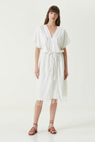 Irya-Serene Uzun Plaj Elbisesi Kahve Örgü Ajur-Elbise-4-Milagron.com