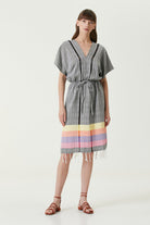 Irya-Serene Uzun Plaj Elbisesi Siyah-Elbise-1-Milagron.com