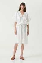 Irya-Serene Uzun Plaj Elbisesi Siyah Örgü Ajur-Elbise-1-Milagron.com