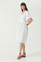 Irya-Serene Uzun Plaj Elbisesi Siyah Örgü Ajur-Elbise-4-Milagron.com