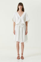 Irya-Serene Uzun Plaj Elbisesi Turkuaz Örgü Ajur-Elbise-3-Milagron.com