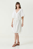 Irya-Serene Uzun Plaj Elbisesi Turkuaz Örgü Ajur-Elbise-4-Milagron.com