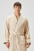 İrya-Shadow %100 Pamuk Erkek Bornoz Bej-Bornoz-2-Milagron.com