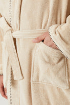 İrya-Shadow %100 Pamuk Erkek Bornoz Bej-Bornoz-6-Milagron.com