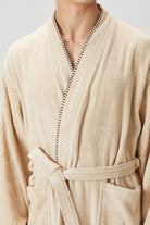 İrya-Shadow %100 Pamuk Erkek Bornoz Bej-Bornoz-7-Milagron.com