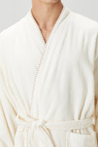 İrya-Shadow %100 Pamuk Erkek Bornoz Ekru-Bornoz-2-Milagron.com