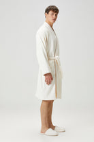 İrya-Shadow %100 Pamuk Erkek Bornoz Ekru-Bornoz-4-Milagron.com