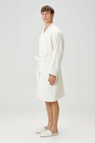 İrya-Shadow %100 Pamuk Erkek Bornoz Ekru-Bornoz-5-Milagron.com