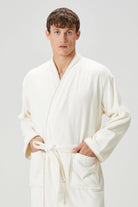 İrya-Shadow %100 Pamuk Erkek Bornoz Ekru-Bornoz-7-Milagron.com