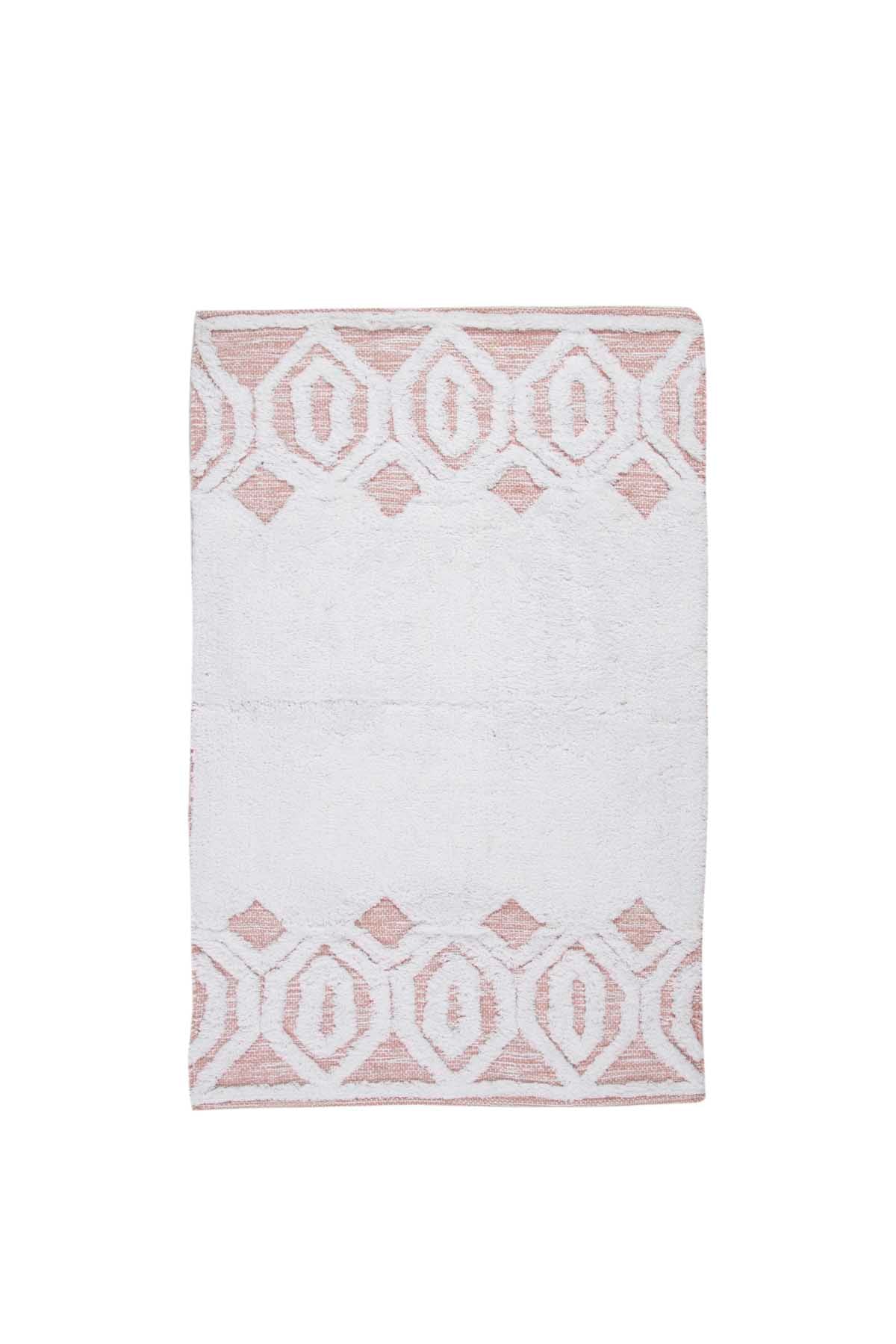 Irya-Sherry Tekli Banyo Paspası %100 Pamuk 70x110 Pembe-Paspas-2-Milagron.com