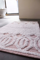 Irya-Sherry Tekli Banyo Paspası %100 Pamuk 70x110 Pembe-Paspas-3-Milagron.com