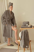 İRYA-Solena %100 Pamuk Havlu Bakım çantası Gri-Makyaj Çantası-5-Milagron.com