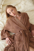 Irya-Solena %100 Pamuk Kadın Bornoz Mocha-Bornoz-2-Milagron.com