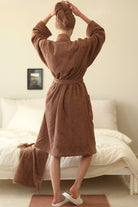 Irya-Solena %100 Pamuk Kadın Bornoz Mocha-Bornoz-6-Milagron.com