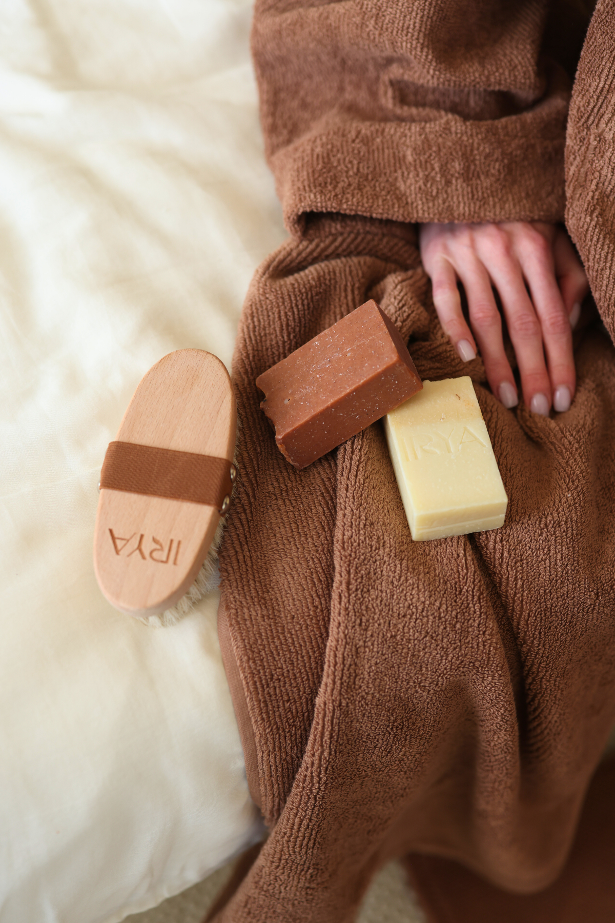 İRYA-Solena Havlu 50x100cm Kahve-3-Milagron.com