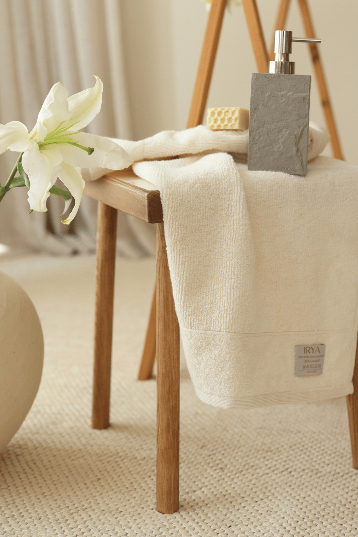 İrya-Solena Havlu 70x140cm Ekru-Havlu-5-Milagron.com