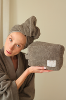 İrya-Solena Saç Havlusu Gri-Bornoz-2-Milagron.com