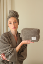 İrya-Solena Saç Havlusu Gri-Bornoz-4-Milagron.com