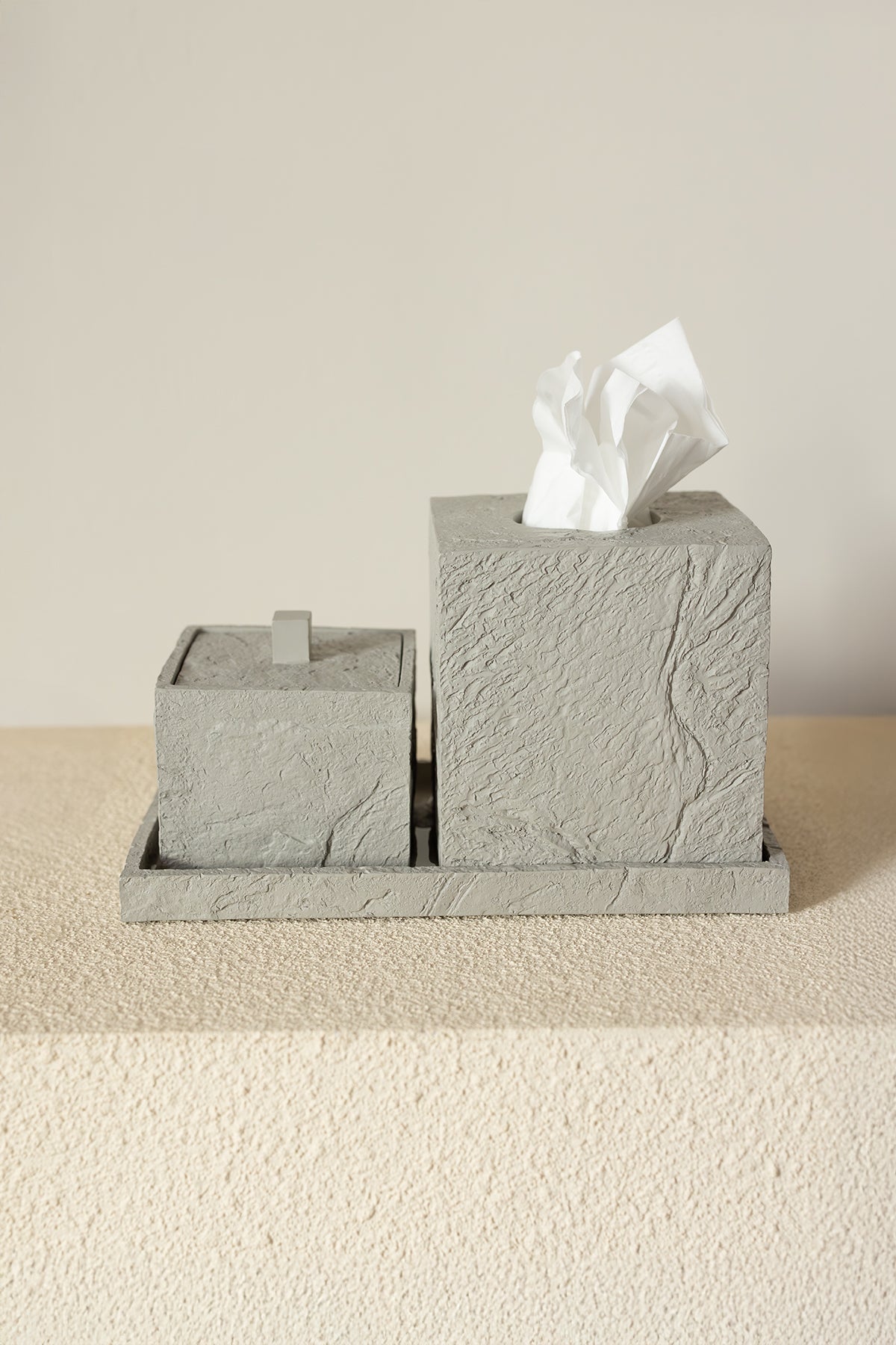 Irya-Terra Peçetelik Gri-Banyo Seti-3-Milagron.com