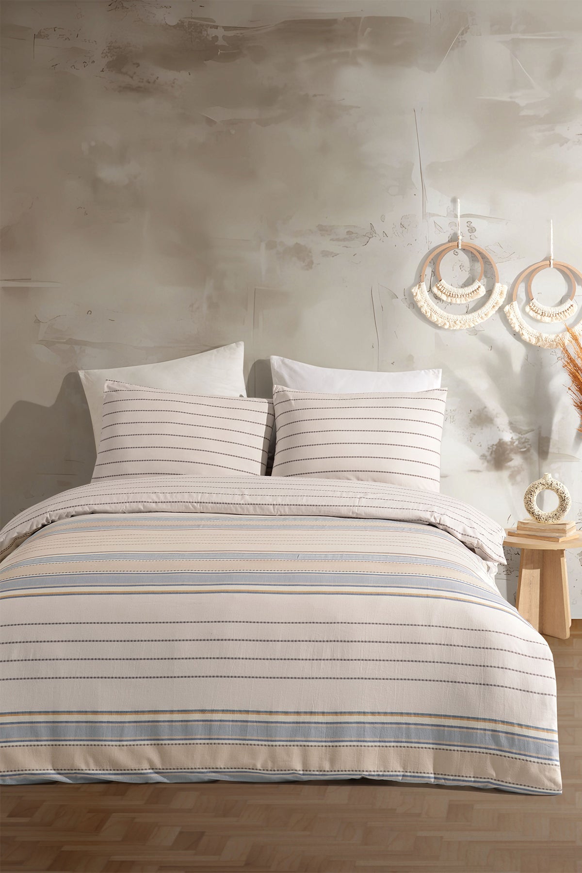 Irya-Tiago 5 Parça çift Kişilik çantalı Nevresim Takımı-Nevresim Takımı-1-Milagron.com