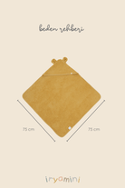 Irya-Tiny Bear Organik Pamuk Bebek Kundak Hardal 75x75-Havlu & Peştamal-4-Milagron.com