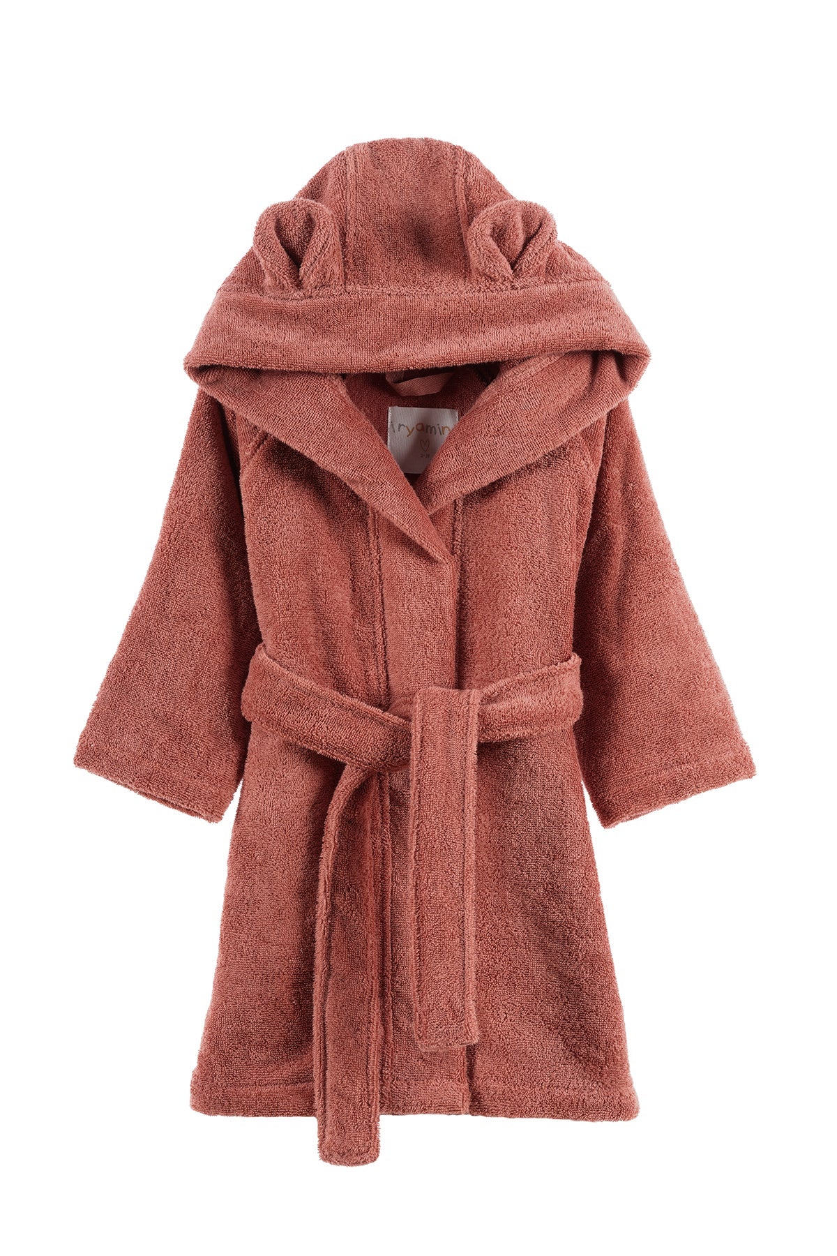 Irya-Tiny Bear Organik Pamuk Çocuk Bornoz Kiremit-Bornoz-3-Milagron.com