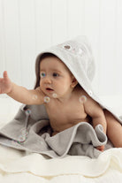 Irya-Tiny Koala Organik Pamuk Nakışlı Bebek Kundak Gri 75x75-Havlu & Peştamal-3-Milagron.com