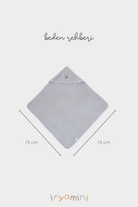 Irya-Tiny Koala Organik Pamuk Nakışlı Bebek Kundak Gri 75x75-Havlu & Peştamal-6-Milagron.com