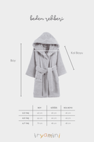 Irya-Tiny Koala Organik Pamuk Nakışlı Çocuk Bornoz Gri-Bornoz-6-Milagron.com