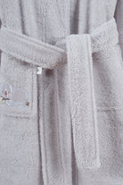 Irya-Tiny Koala Organik Pamuk Nakışlı Çocuk Bornoz Gri-Bornoz-8-Milagron.com