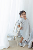 Irya-Tiny Koala Organik Pamuk Nakışlı Çocuk Panço Gri-Havlu & Peştamal-2-Milagron.com