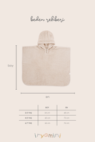 Irya-Tiny Squirrel Organik Pamuk Nakışlı Çocuk Panço Bej-Havlu & Peştamal-5-Milagron.com