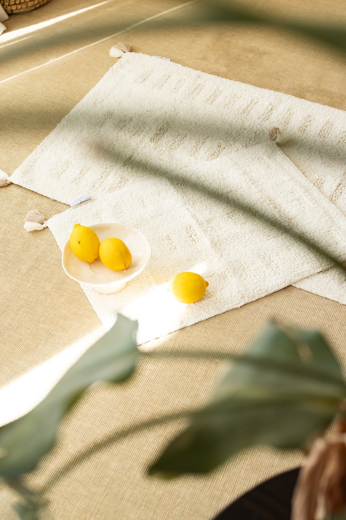 İRYA-Togo 2’li Takım Banyo Paspası %100 Pamuk 40x60 + 60x90 Ekru-Banyo Paspası-1-Milagron.com