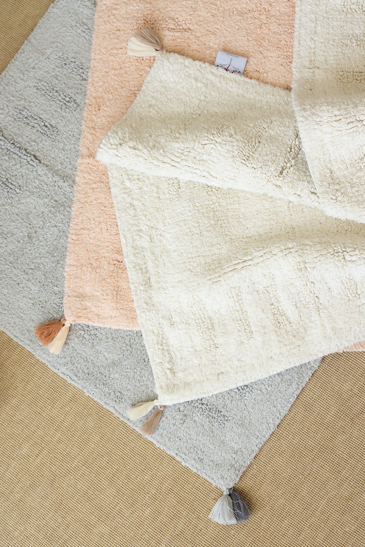 İRYA-Togo 2’li Takım Banyo Paspası %100 Pamuk 40x60 + 60x90 Ekru-Banyo Paspası-2-Milagron.com