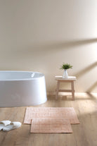 Irya-Togo 2’li Takım Banyo Paspası %100 Pamuk 40x60 + 60x90 Somon-Paspas-1-Milagron.com