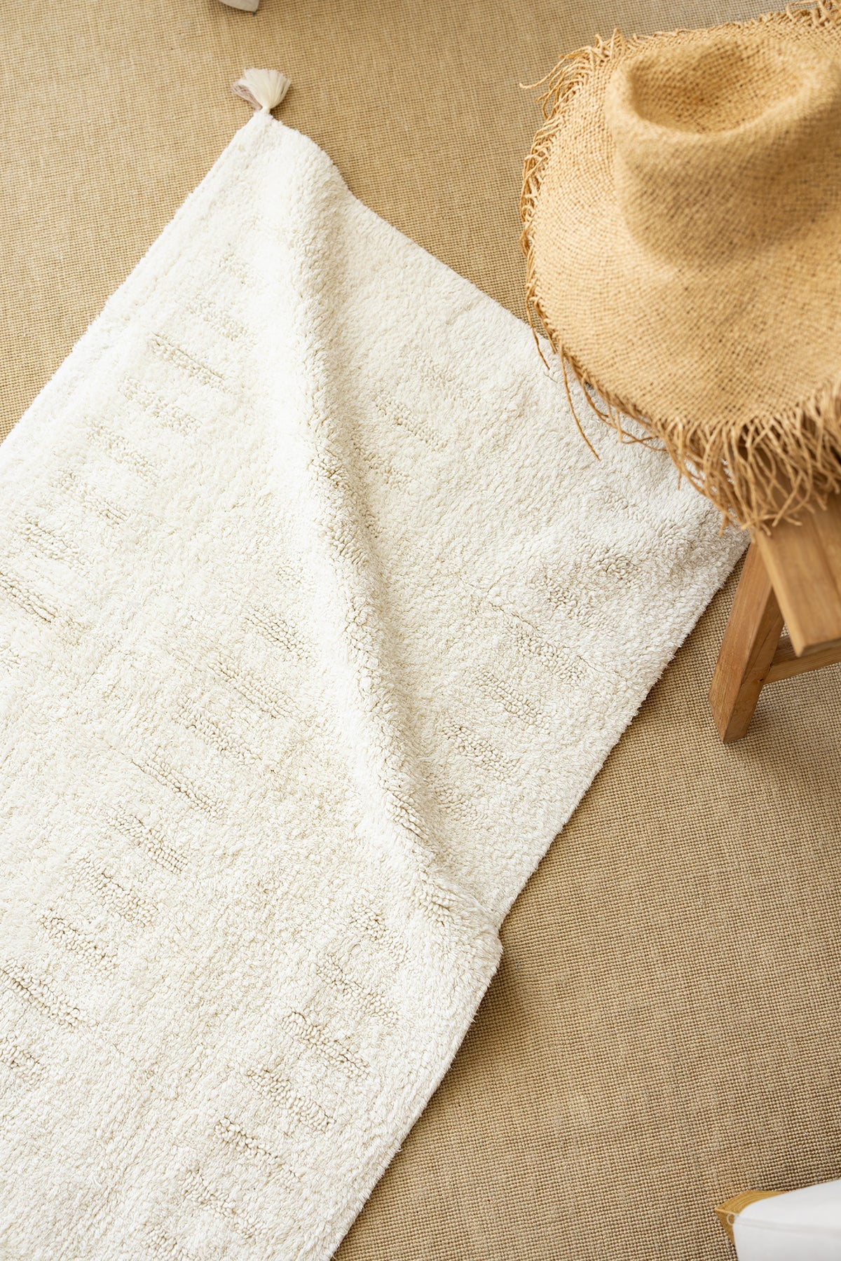 İRYA-Togo Tekli Banyo Paspası %100 Pamuk 70x110 Ekru-Banyo Paspası-1-Milagron.com