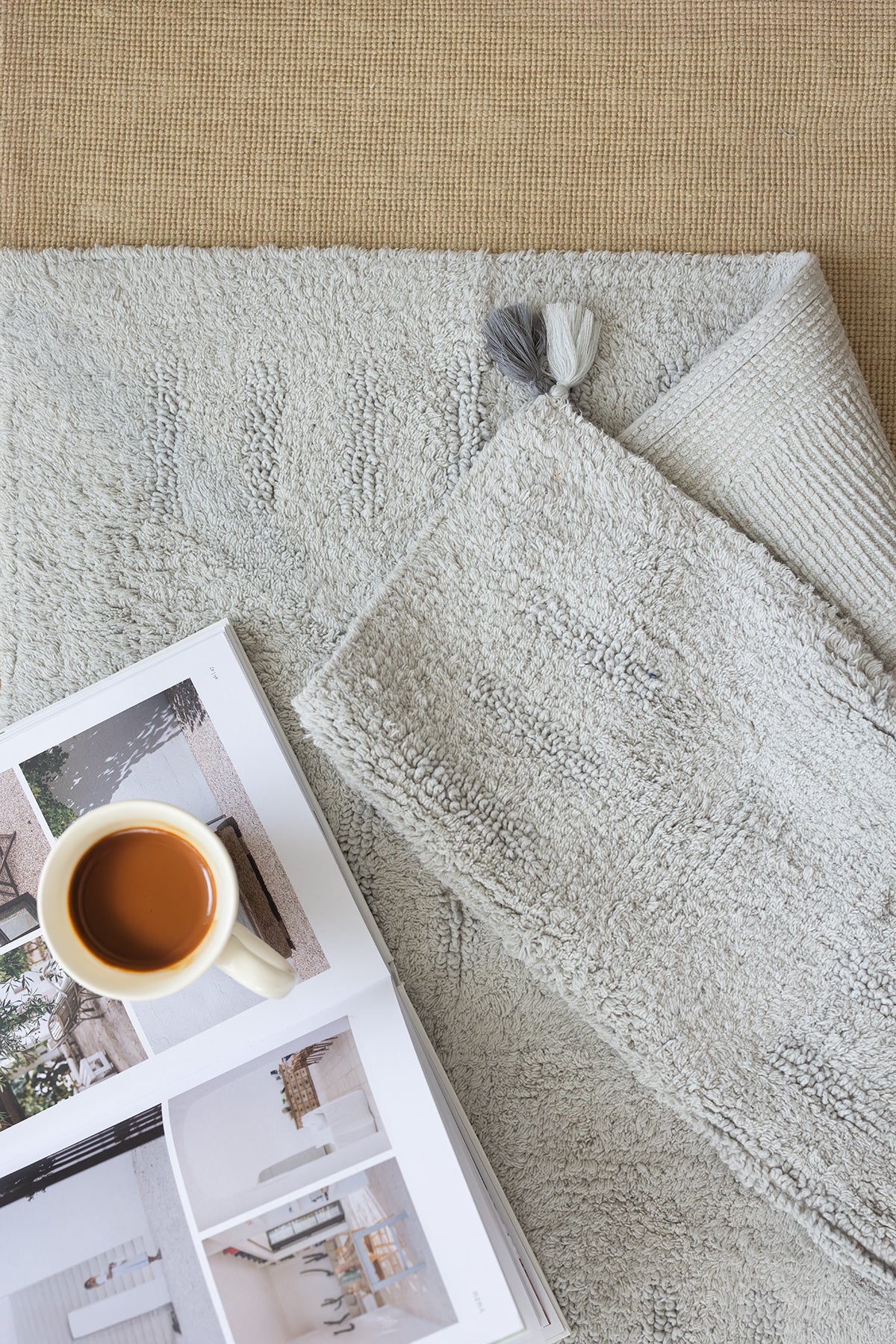 İRYA-Togo Tekli Banyo Paspası %100 Pamuk 70x110 Gri-Banyo Paspası-2-Milagron.com