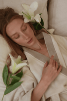 Irya-Travertine %100 Pamuk Kadın Bornoz Açık Bej-Bornoz-9-Milagron.com