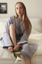 Irya-Travertine %100 Pamuk Kadın Bornoz Gri-Bornoz-9-Milagron.com