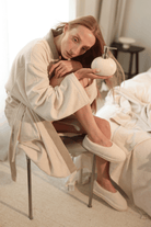 İrya-Travertine %100 Pamuk Unisex Havlu Terlik Açık Bej-Terlik-3-Milagron.com