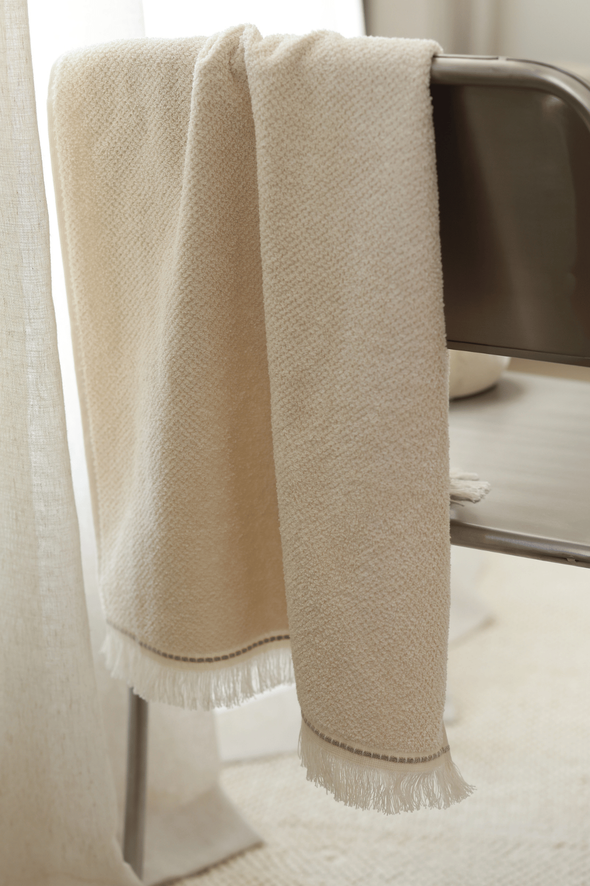 Irya-Travertine %100 Pamuk Yüz Havlusu 50x90 Açık Bej-Havlu-2-Milagron.com