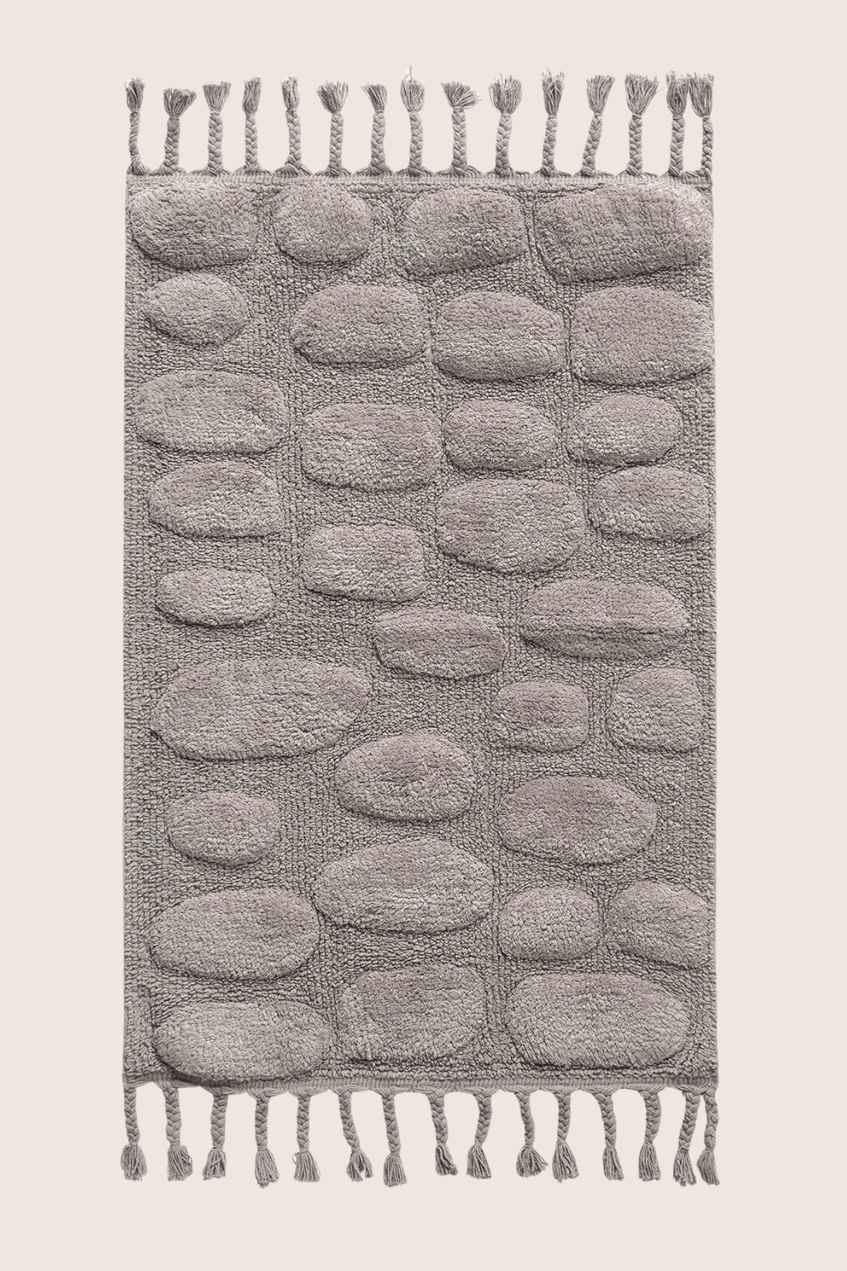 İrya-Wall Tekli Banyo Paspası %100 Pamuk 60x100 Cm Gri-Banyo Paspası-3-Milagron.com