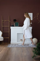 İrya-Wall Tekli Banyo Paspası %100 Pamuk 70x150 Cm Gri-Banyo Paspası-2-Milagron.com