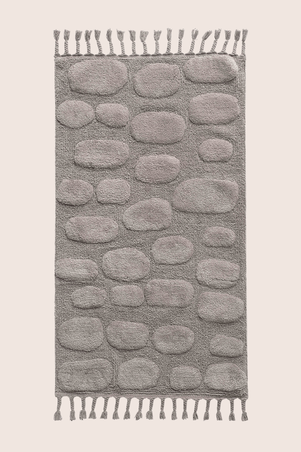 İrya-Wall Tekli Banyo Paspası %100 Pamuk 70x150 Cm Gri-Banyo Paspası-4-Milagron.com