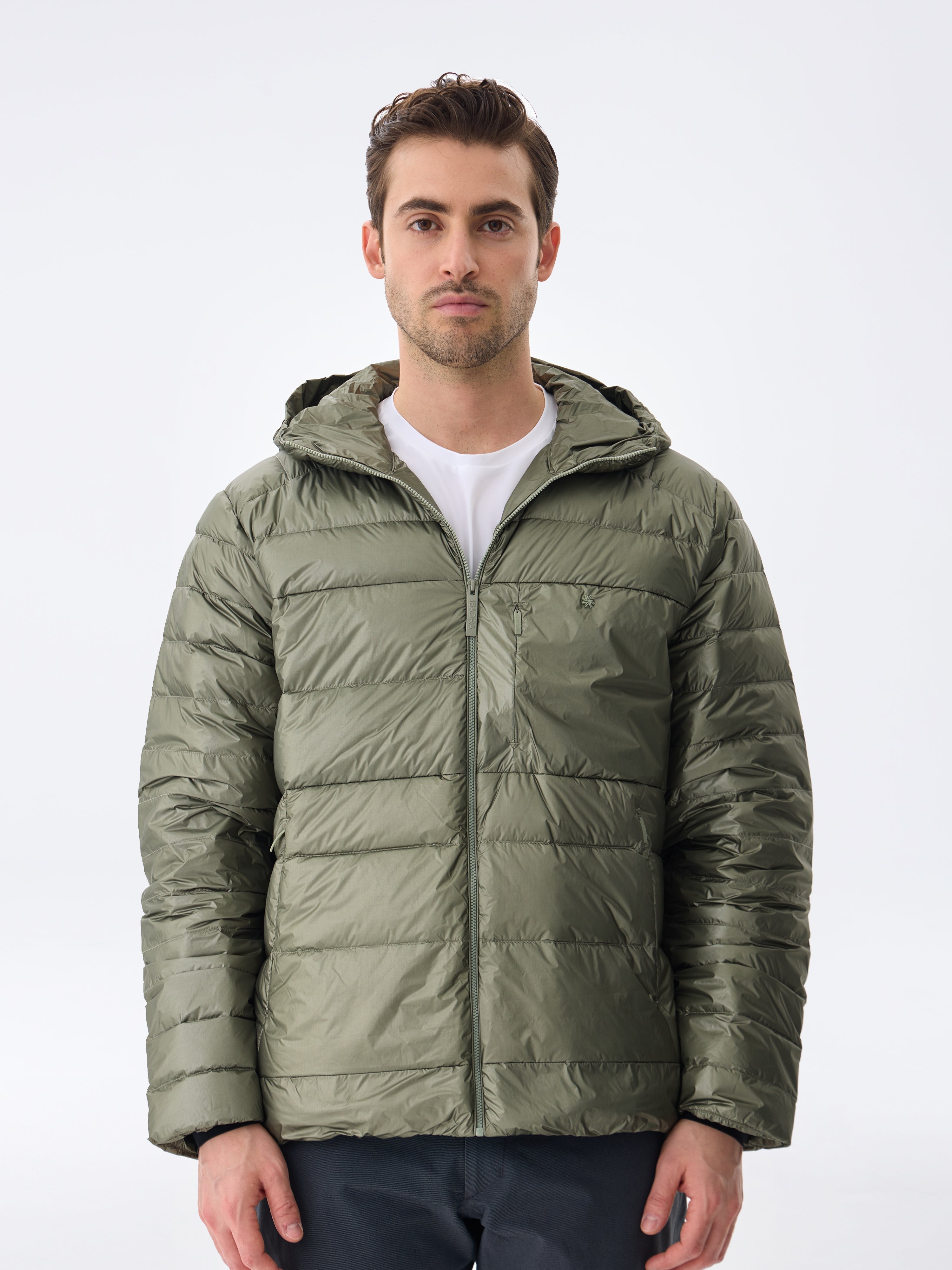 Hooded Bold Down Ceket