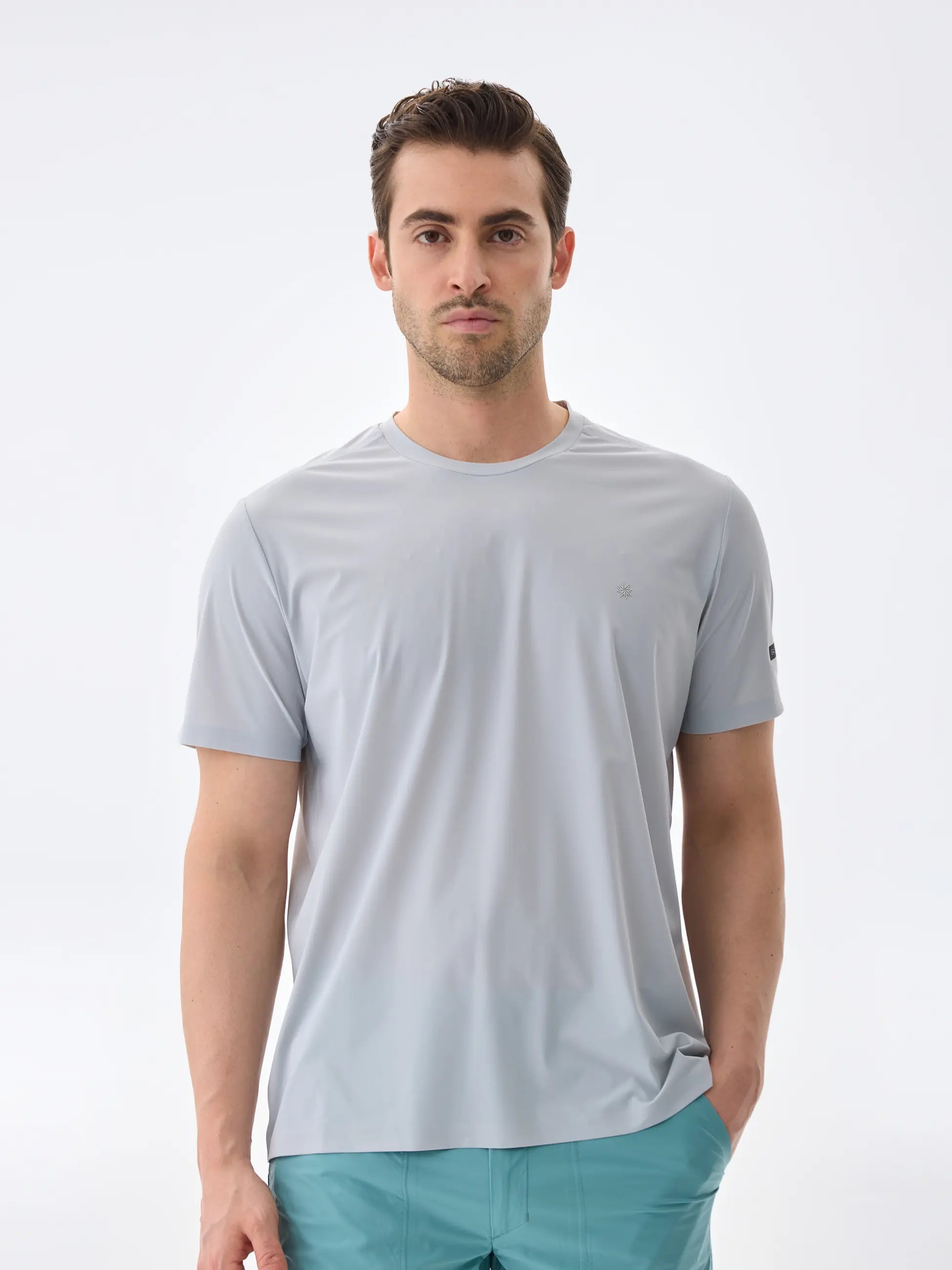 Isaora-Super Crew Kisa Kollu Ti̇şört-32-Milagron.com