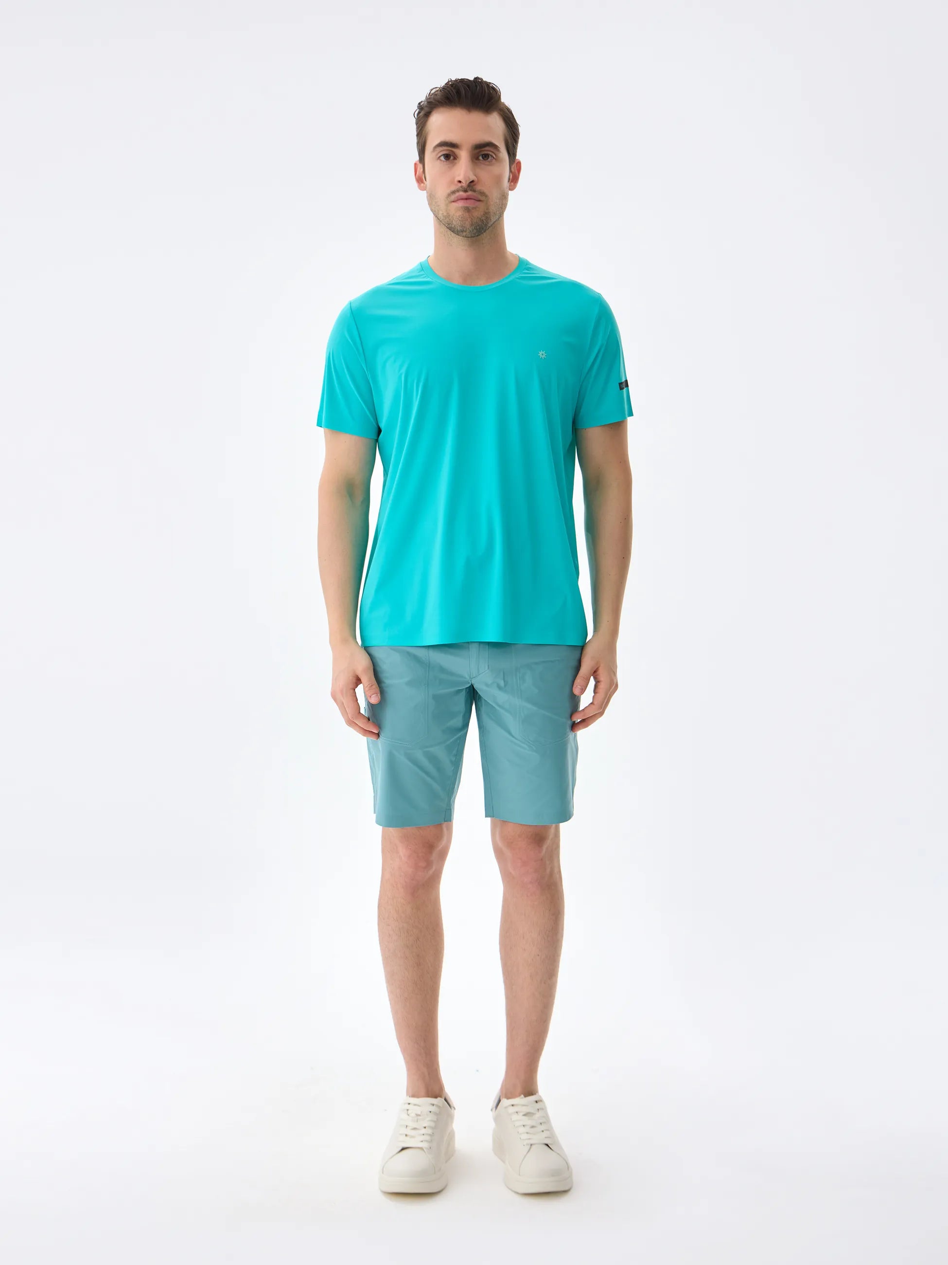 Isaora-Super Crew Kisa Kollu Ti̇şört-48-Milagron.com