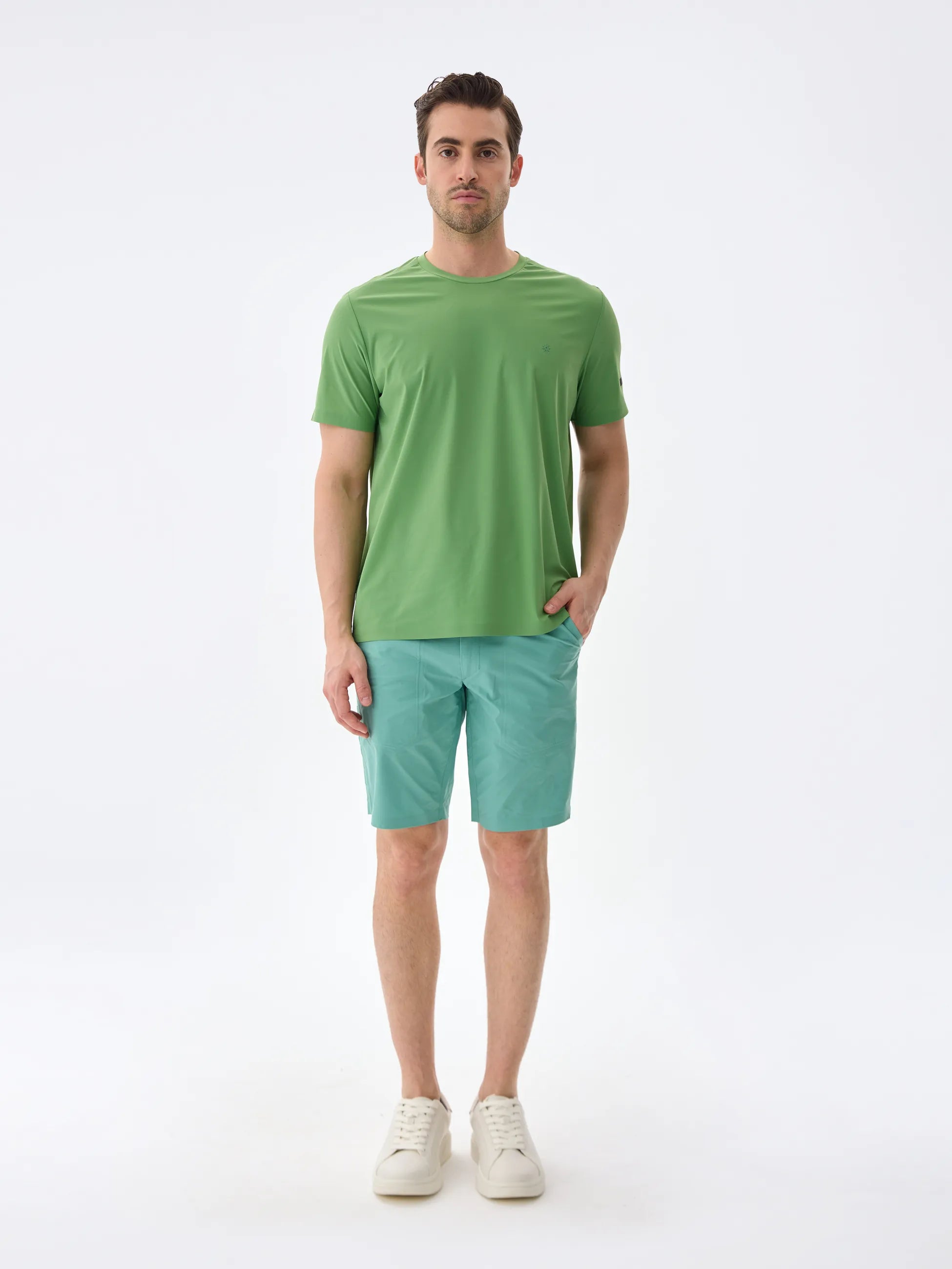 Isaora-Super Crew Kisa Kollu Ti̇şört-60-Milagron.com